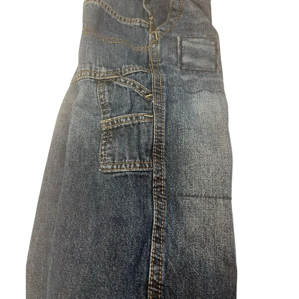 Toddler Denim Overalls 24M Flannel Lined Carpenter Y2K Workwear OshKosh Cute